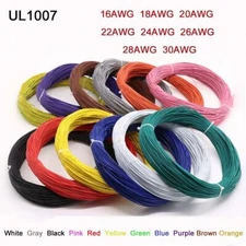 UL1007 Flexible Stranded Electronic Wire, 16-30 AWG PVC Insulated Cable