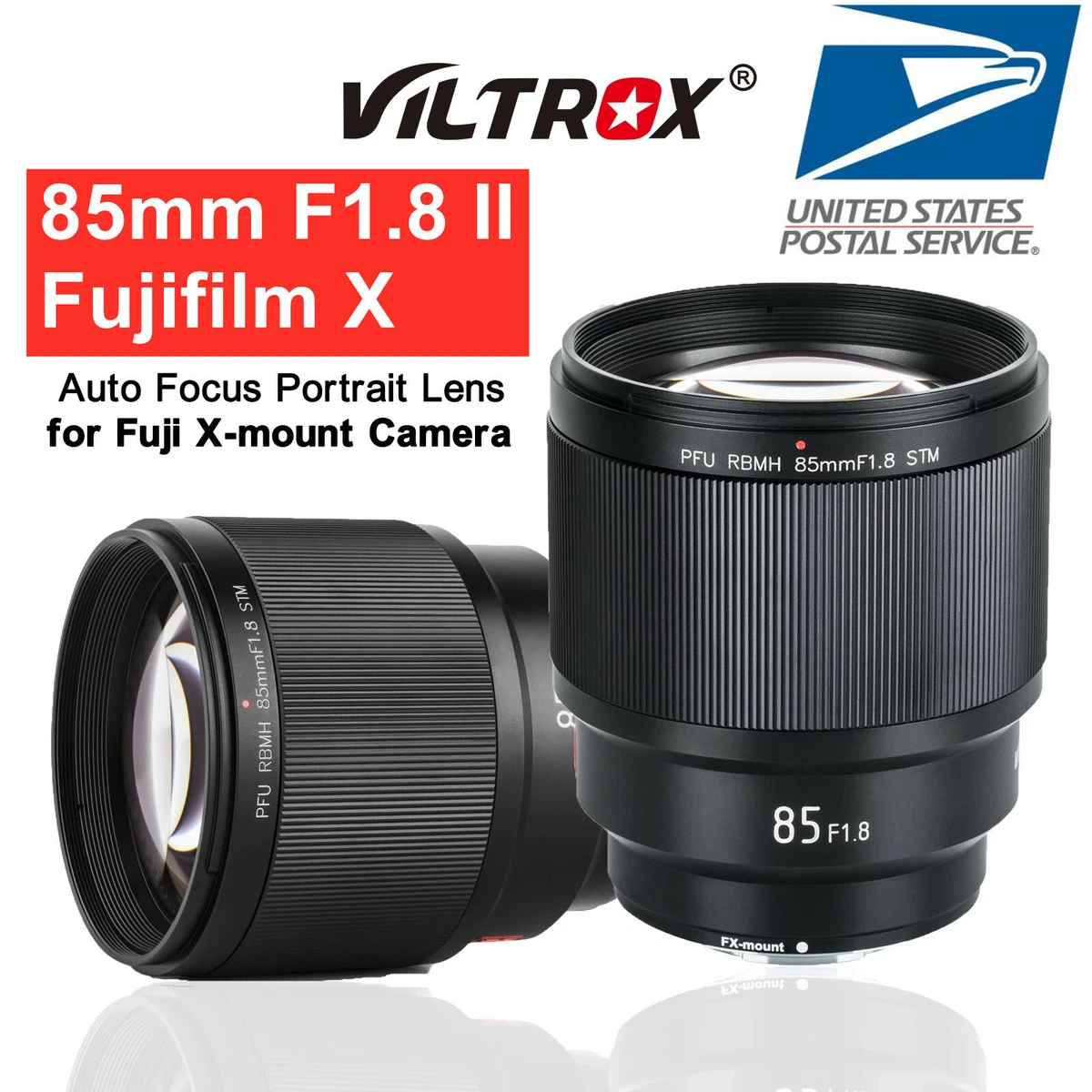 VILTROX AF1.8II EFマウントレンズ　plフィルター付き Viltrox 85mm F1.8 II STM AF Portrait Prime Lens for Fujifilm X