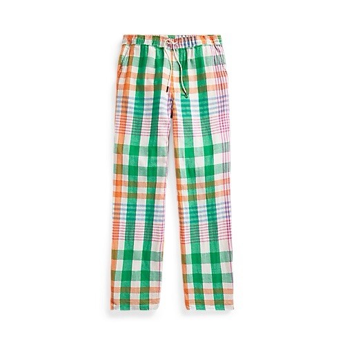 Polo Ralph Lauren Plaid Linen Cotton Pants Multicolor Men's Size M