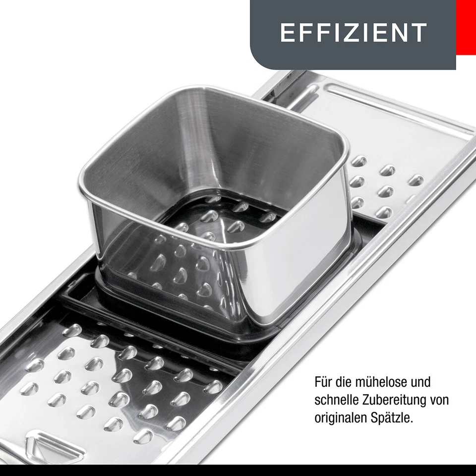 Spätzlehobel TRADIZIONE lange Spätzle Edelstahl Spätzlereibe Spätzlebrett Hobel - Bild 3 von 4