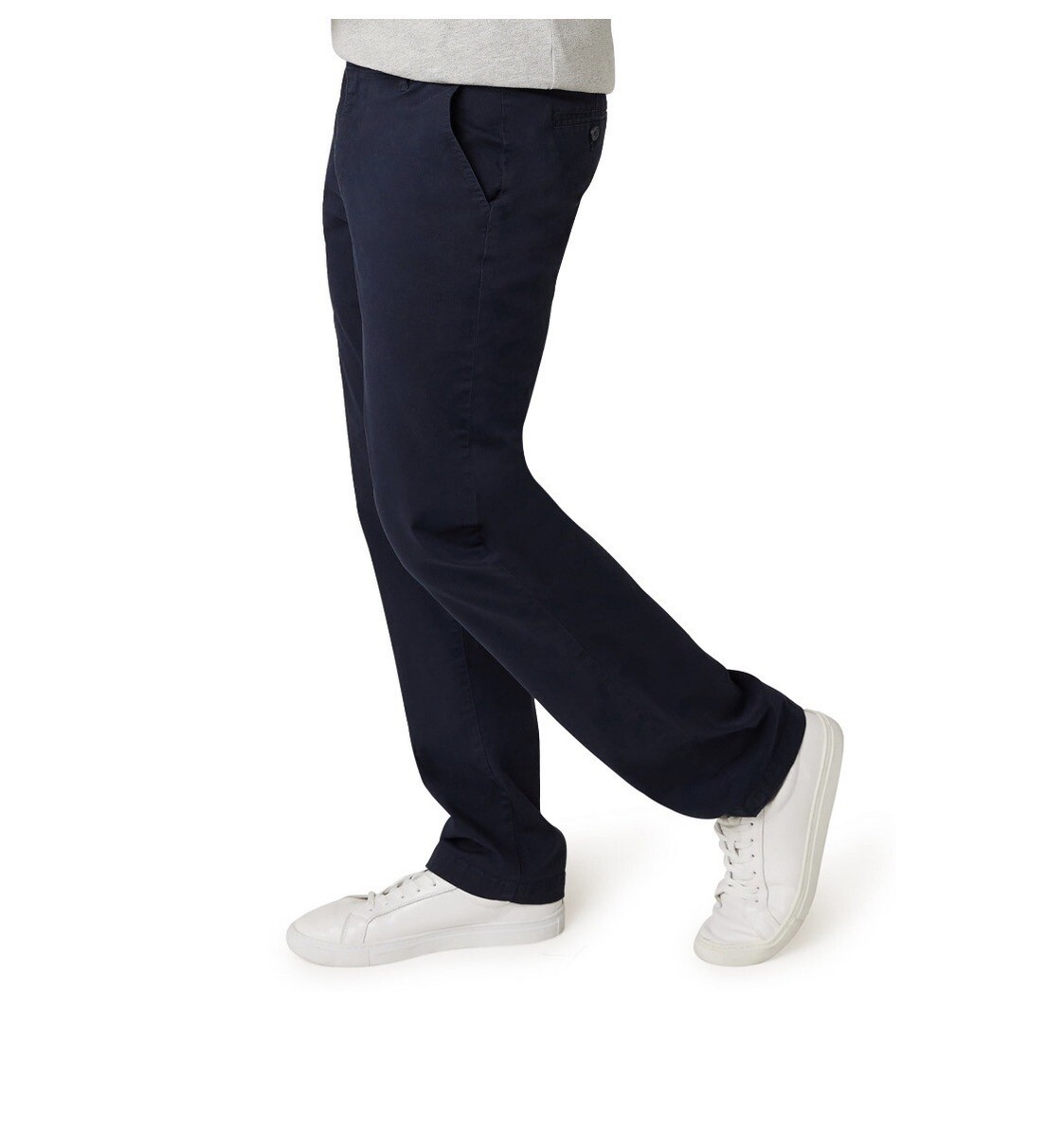 m Chaps Men's Comfort Stretch Straight Fit Dark Navy Chino