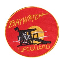 Parche bordado con logotipo de película de salvavidas Baywatch planchado coser insignia