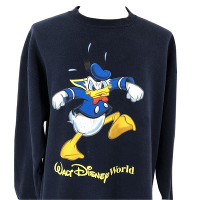 Vintage 90s Angry Donald Duck Crewneck Sweatshirt Disney World Men's 2XL XXL | eBay