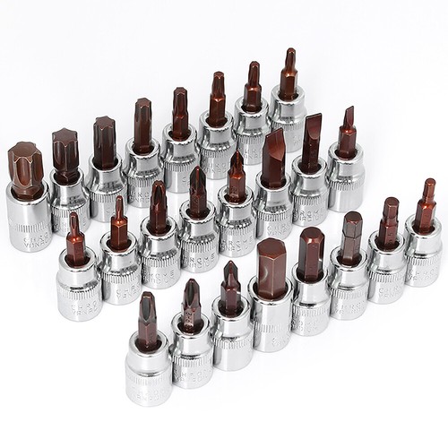 S2 Steel 1/4" Inch Drive Torque Star Sockets Tools Phillips/Torx/Hex/Slotte Bits - Picture 3 of 46