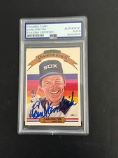 Carlton Fisk Chicago White Sox autograph signed 1982 Donruss baseball card PSA#