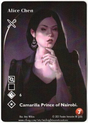 Alice Chen Ventrue Full Art League Promo V:TES VTES Vampire CCG