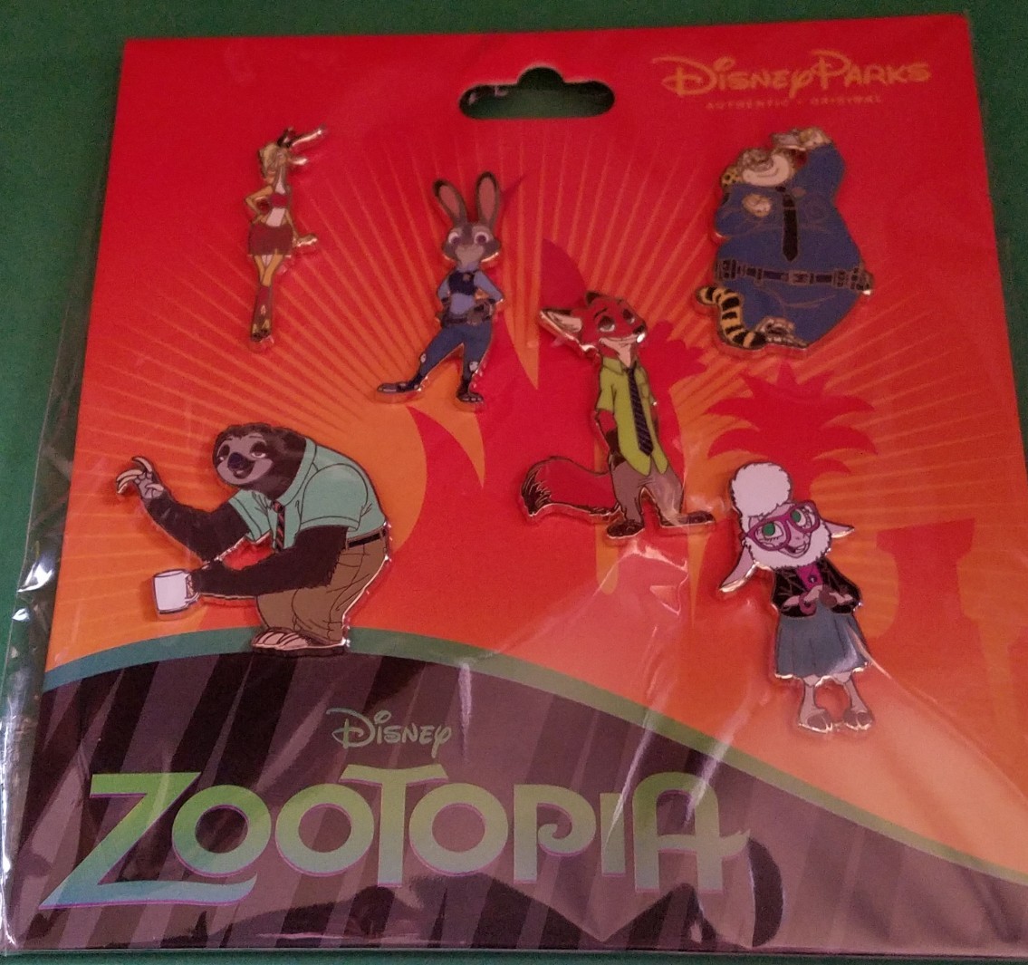 Disney Pins Zootopia Booster Set Authentic Disney Parks NEW