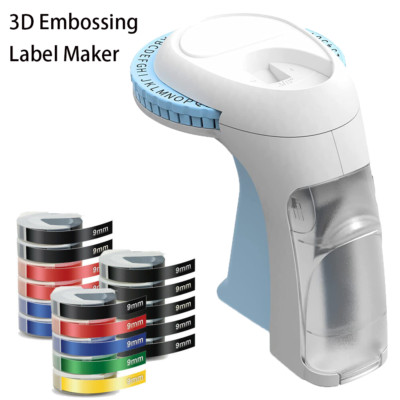 Dymo Kompatibel Omega Embossing Label Maker or 3D Embossing Etikettenband 9mm