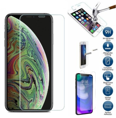 Lot 9H Hardness Tempered Glass Screen Protector Saver iPhone 15 14 13 12 11 X XR