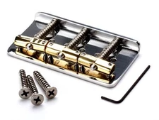 Callaham Hardtail Bridge, 2-1/16" String Spacing, 3-Screw Mount (Brass Saddles)