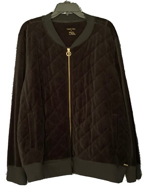 Women’s 3X Calvin Klein Velvet Quilted Zip Up Jacket