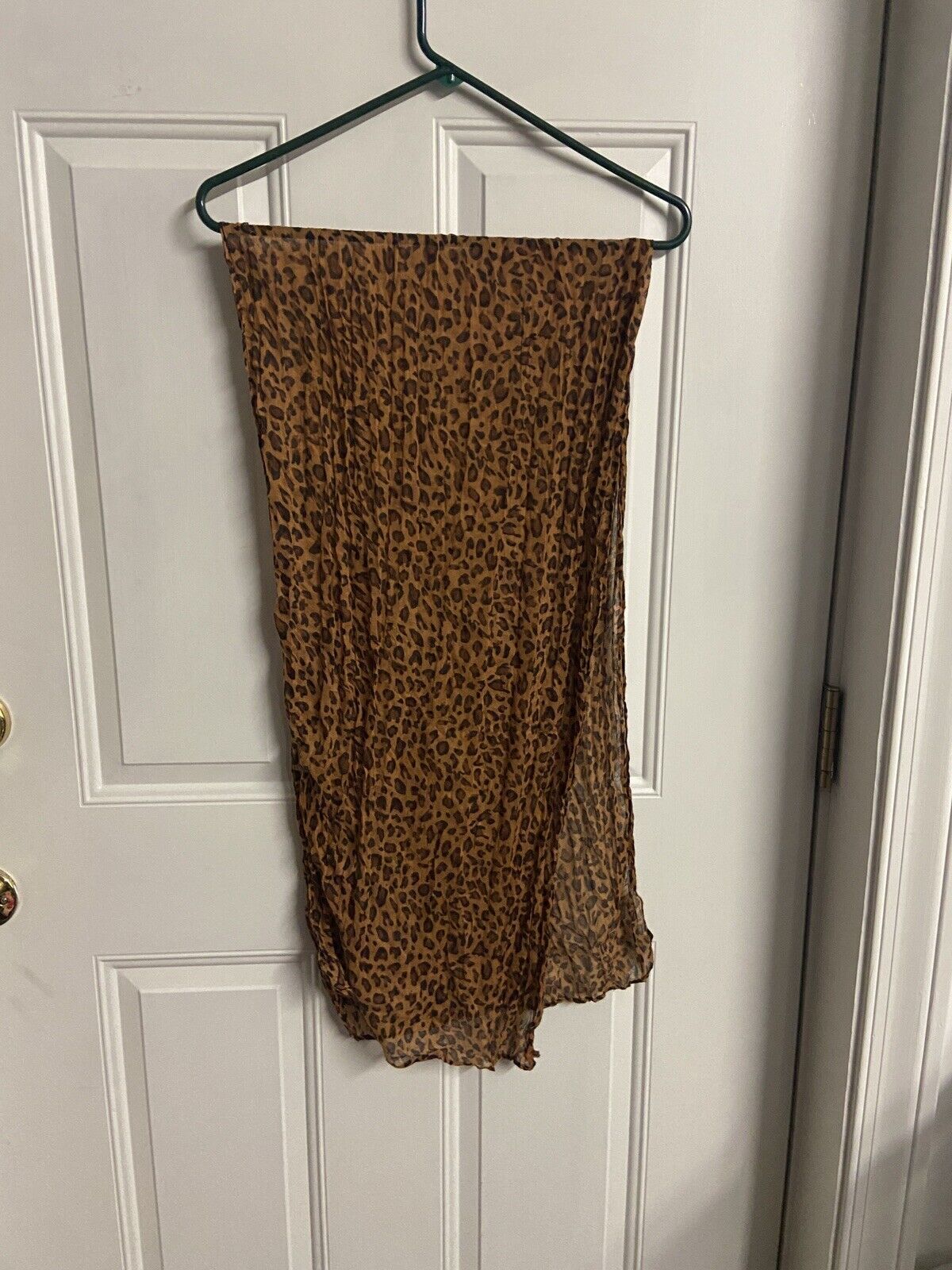 Unbranded  Scarf rectangular leopard spot polyest… - image 3