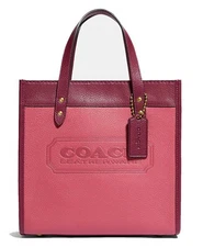 ❤️ Coach Field Rouge In Colorblock Leather With Coach Badge