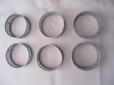 VINTAGE 6 silberfarbene filigrane Serviettenringe - keine Spuren könnten echtes Silber sein