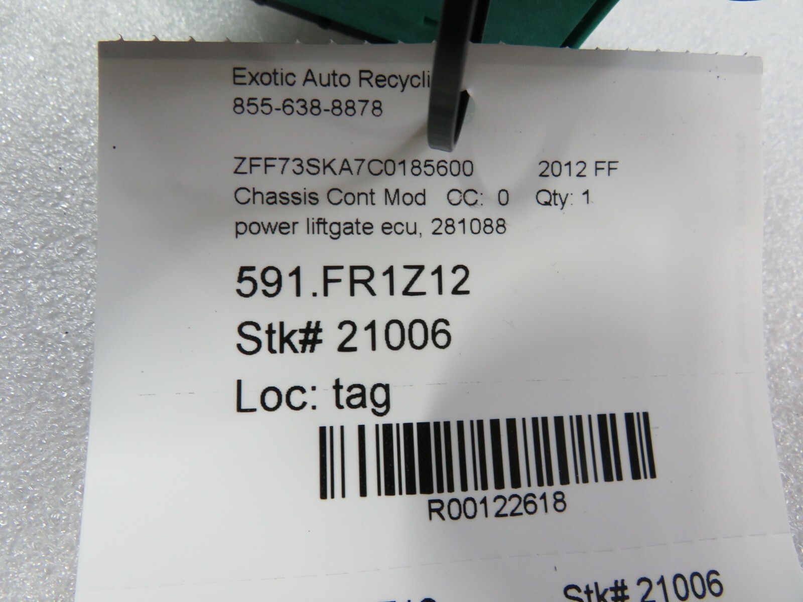 Ferrari FF, Power Liftgate ECU Control Module, Used, P/N 281088