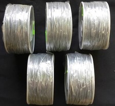 5 Rolls 100 YARDS Each Silver Metallic Stretch ElastIc Cord Jewelry Scrapbook