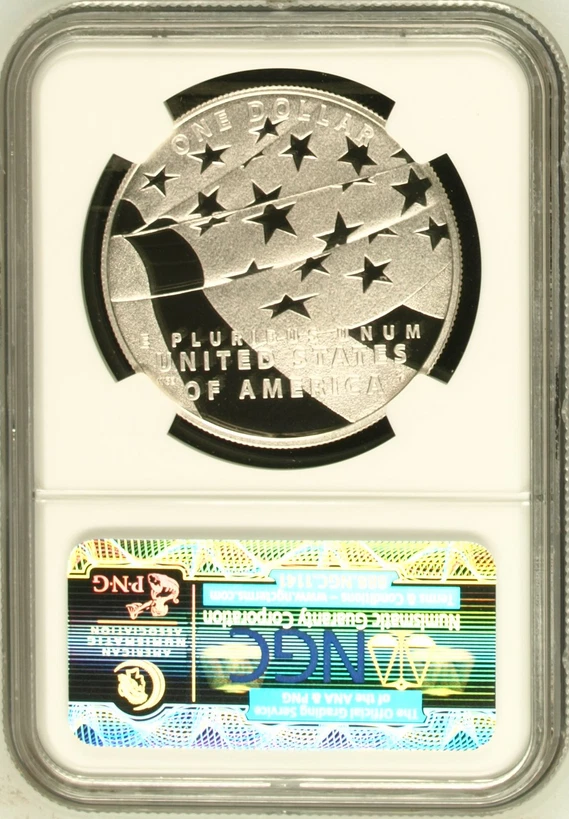 :2012-P S$ Star Spangled Banner Commemorative Dollar NGC PF70UCAM ER Rarity R3 - Image 2 of 2