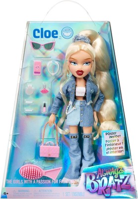Bratz Always Cloe Fashion Doll with 10 Accessories and Poster Free Shipping New