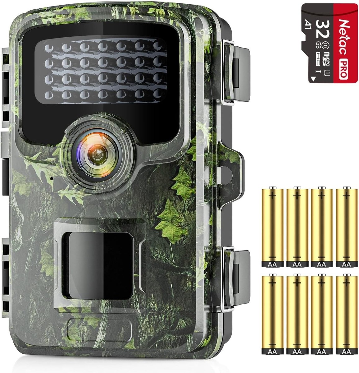 Caméra De Chasse 1080P – Vision Nocturne 20m – IP66 – Angle 90° – Carte 32Go Incluse