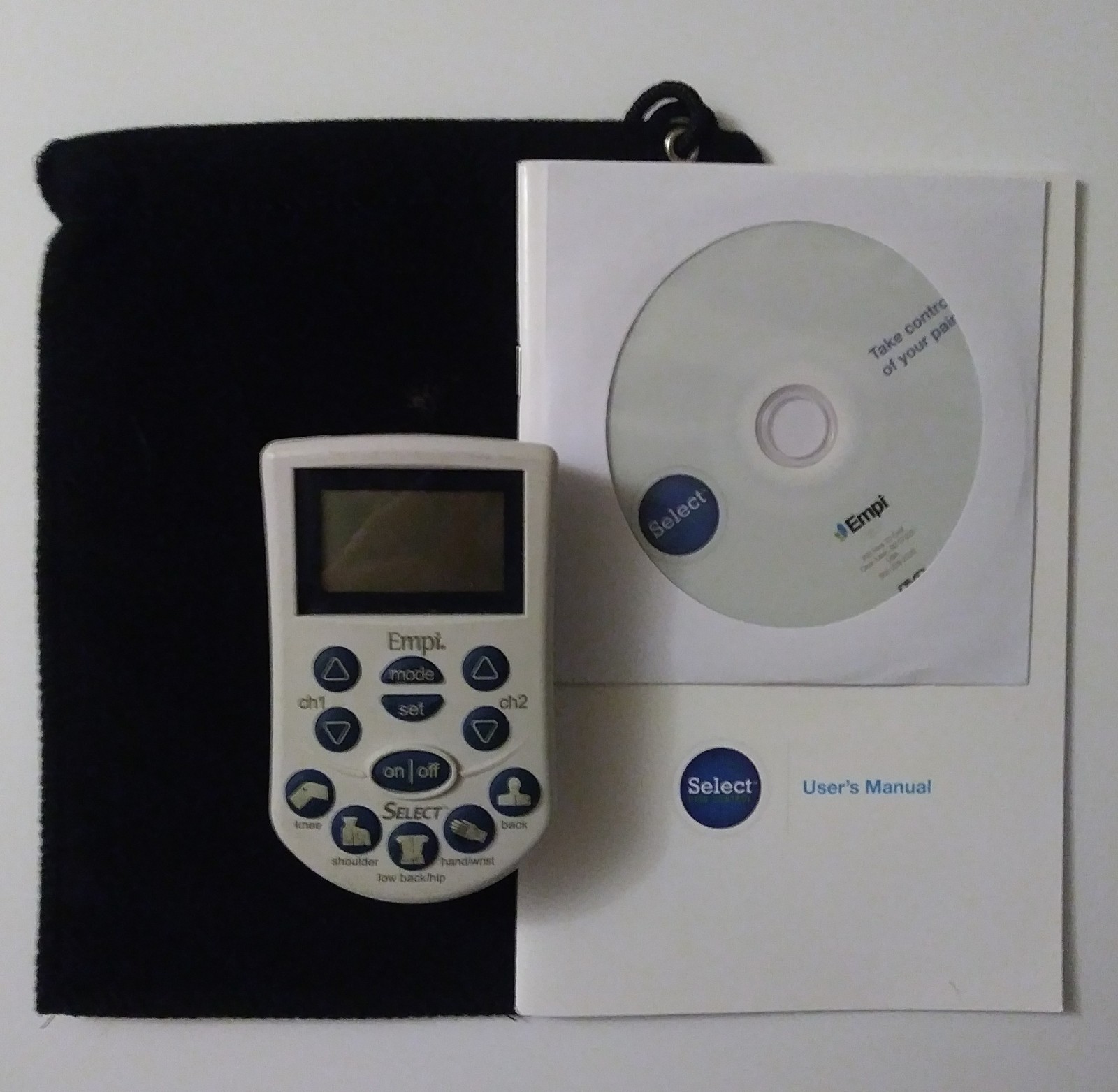 Empi Select TENS Pain Management System - Unit, Cables, Manual, CD & Bag |  eBay