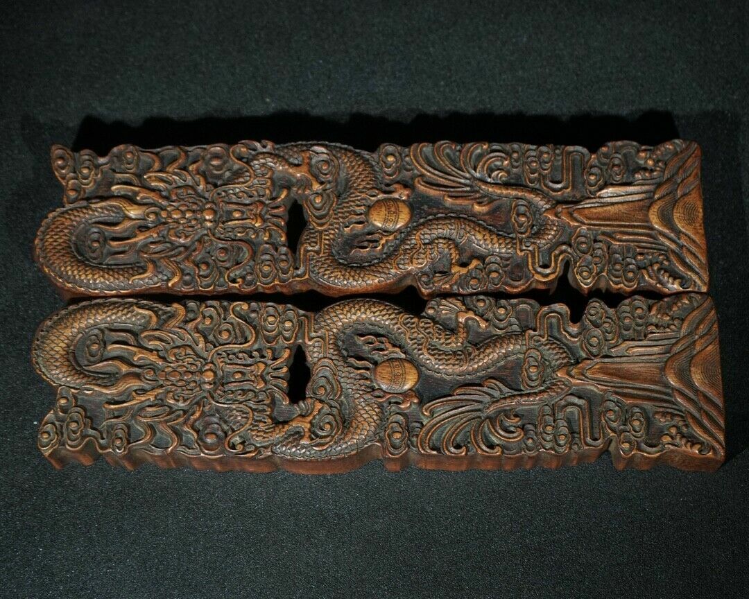 Chinese Natural Rosewood Hand-carved Dragon Exquisite Paper Chinese Natural Rosewood Hand-carved Dragon Exquisite Paper