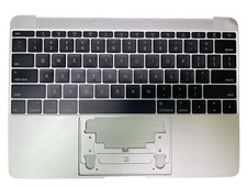 Grade C / GENUINE MacBook 12" Retina A1534 2016 2017 Top Case Keyboard - Silver