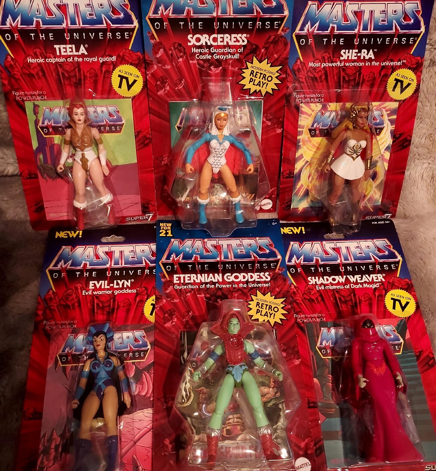 Masters of the Universe MOTU female action figures EVILLYN SHERA