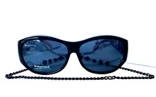 Haven Fit Over Pink Smoke Sunglasses w/ Soft Case  Beaded Sunglass Chain NEW 