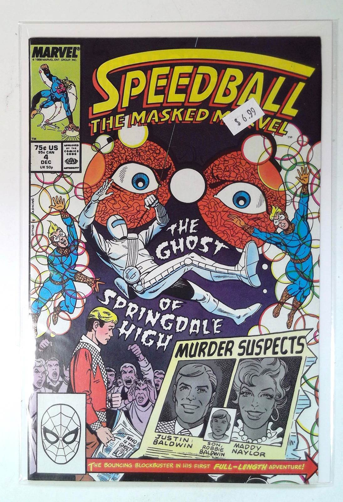 1988 Speedball #4 Marvel Comics NM- 1st Print Comic Book