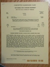 1969 Corvette Dealer Option And Accessories When Factory Installed Xerox Copy 1969 Corvette Dealer Option And Accessories When Factory Installed Xerox Copy
