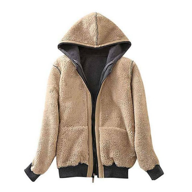 Sonoma Life & Style Women Tan XL Corduroy Lined Fleece Hood Metal