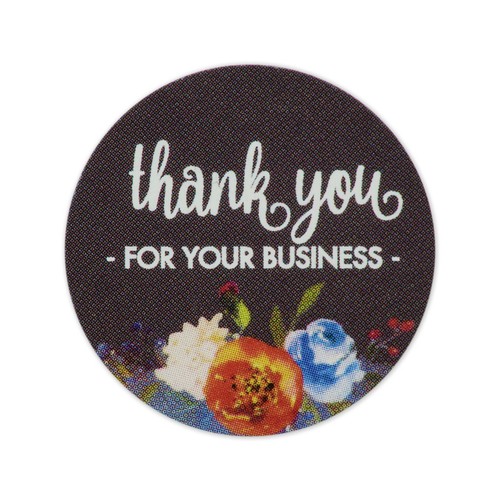 x100 Thank You Stickers For Your Purchase Business Labels Round Heart Wedding - Picture 12 of 73