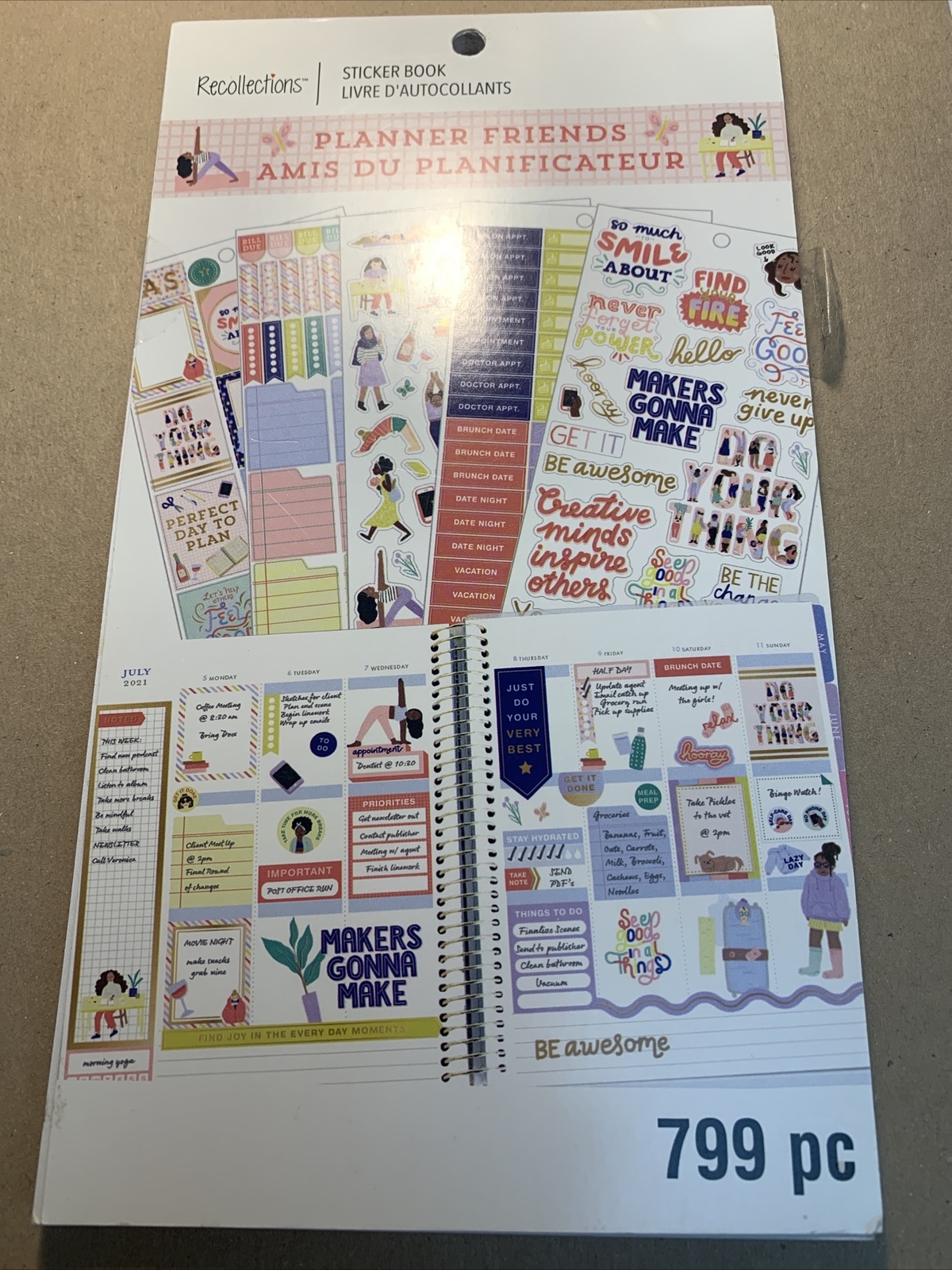 Planner Friends Sticker Book by Recollections™ 799 PC ~NEW~ Free Shipping-image