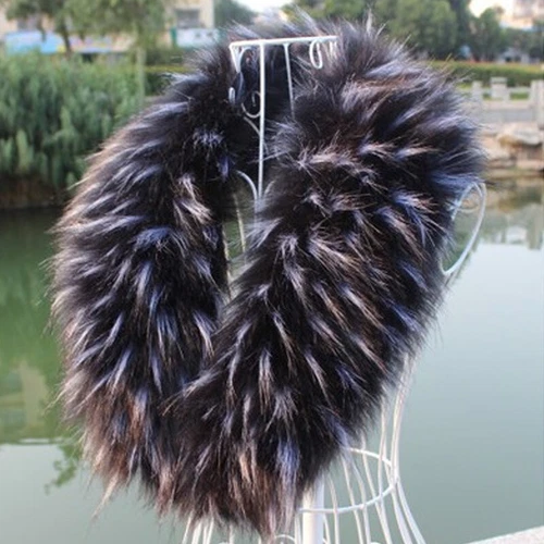 Luxury Fluffy Faux Fox Fur Fur Collar Women Thick Warm Furry Scarf - Bild 19 von 27