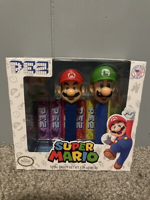 Brand New Sealed Super Mario Pez Twin Pack Mario & Luigi