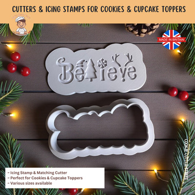 Christmas Believe mehrstufiger Stempel & Ausstecher für Kekse & Cupcakes