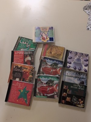 11 CD lot Rock & Country Christmas Rosie Reba Randy Travis Kenny Rogers Sinatra 