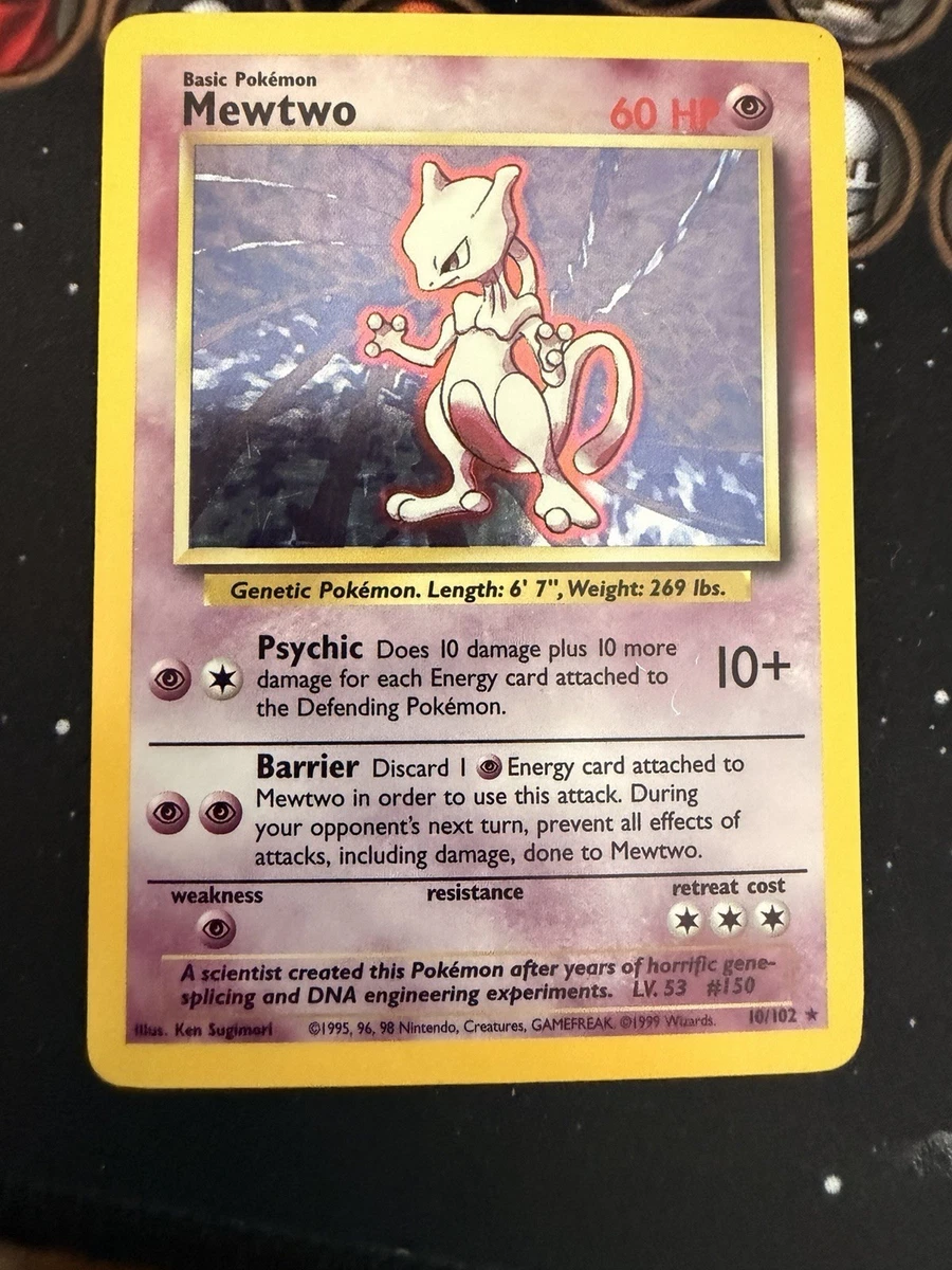 Mewtwo Pokémon TCG Individual Trading Card Games Base Set in