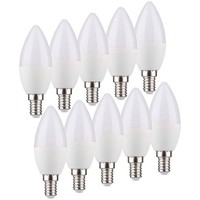 10 X MüLler-Licht Led Leuchtmittel Kerzen 2,9W = 25W E14 Matt Warmweiß 2700K