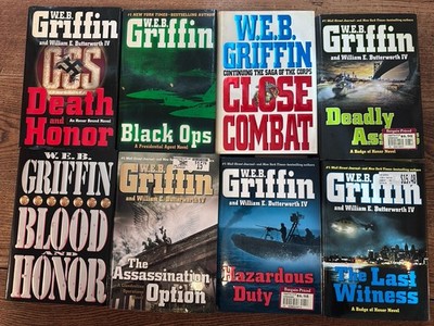 Lot of 8 Hardcover Books by W. E. B. Griffin & Butterworth