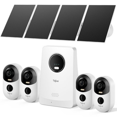 Solar Security Cameras Outdoor Wireless, 2K Home Security Camera System, Offl...