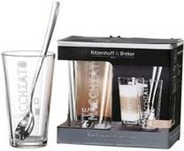 Set Latte Macchiato Ritzenhoff & Breker Lena Conico - 4 Pezzi Vetro
