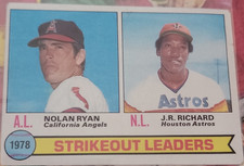 Topps Vintage 1979 League Leaders #6 Nolan Ryan J.R. Richard MLB Baseball Card