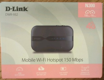 D-Link DWR-932 4G Hotspot Mobile WLAN Router LTE 150 Mbit/s 50 Mbit/s Upload