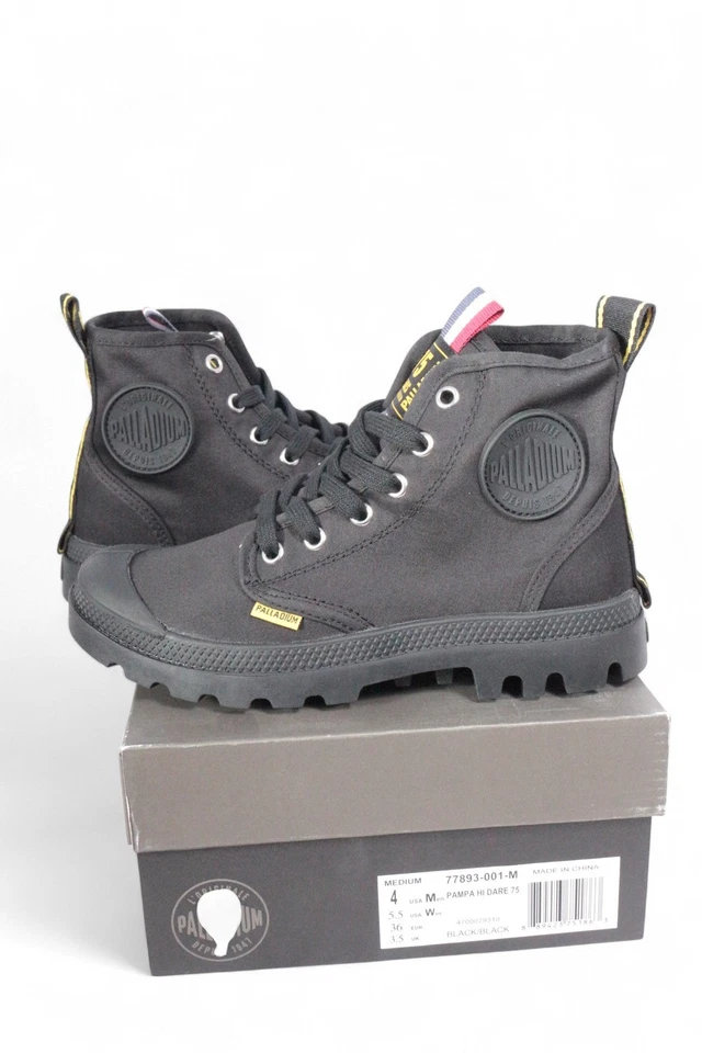 Palladium – Pataugas Pampa hi dare 75 – Tissu, caoutchouc – Noir 36 - Photo 2/4