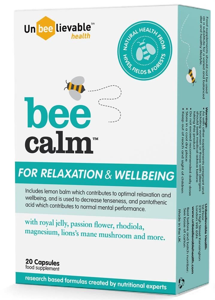 Unbeelievable Health Bee Calm Relaxation And Wellbeing Support - 20 Capsules - Image 2