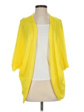 Alfani Women Yellow Cardigan S