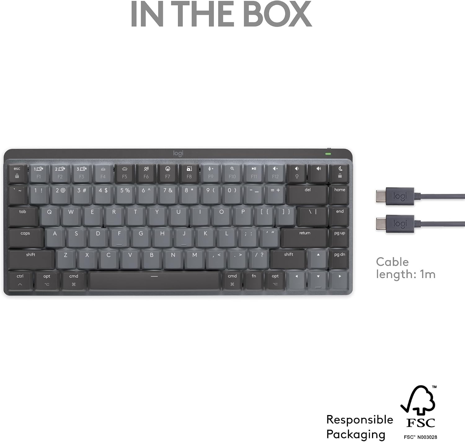 Teclado inalámbrico Logitech MX Mechanical Mini para Mac - Gris espacial, imagen 3
