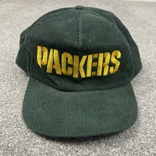 VINTAGE Green Bay Packers Hat Adult Starline Corduroy Snapback Cap NFL 90s
