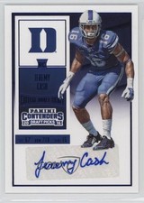 2016 Panini Contenders Draft Picks College Ticket Blue Foil Jeremy Cash Auto 0v1